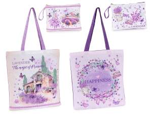 ingrosso borsa donna pochette astuccio lavanda