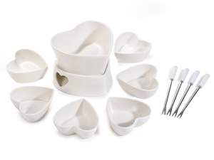 Ingrosso set fondue cuore cioccolato