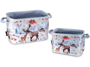 wholesale fabric Christmas baskets