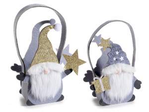 Wholesale christmas gnome cloth purse