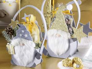 Wholesale christmas gnome cloth purse