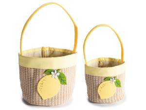 wholesale lemon cloth baskets