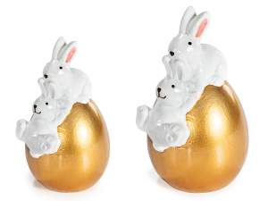 wholesale gold rabbit egg decoration