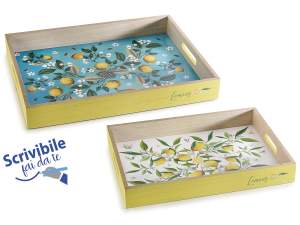wholesaler wooden lemon tray