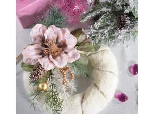 Wholesale white eco-fur Christmas garlands