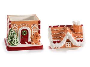 wholesale gingerbread house food jar set