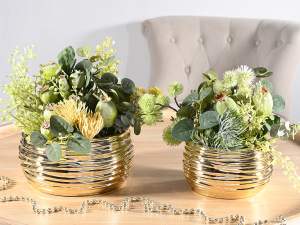 wholesale gold christmas vase
