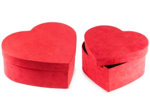 wholesale red velvet heart box