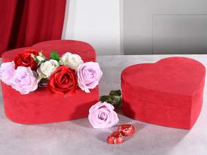 wholesale red velvet heart box