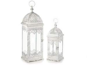 White metal lanterns