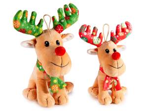 wholesale Christmas hanging reindeer plush toys