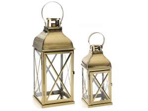 wholesale gold candle lantern