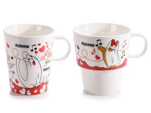 Wholesaler of cat love mugs