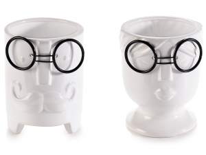 Vases with face and glasses wholesale