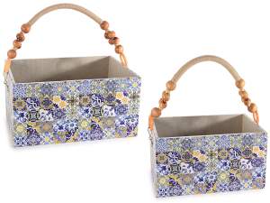 wholesale fruit baskets majolica handle
