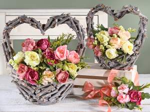 wholesale wooden heart baskets