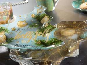 Wholesalers Christmas tree glass plates