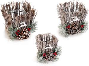 Christmas candle holder centerpiece wholesaler