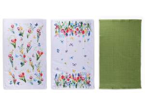 wholesale kitchen flower dish towels