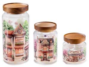 wholesale glass jar food kitchen cap