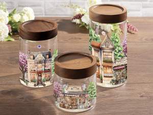wholesale glass jar food kitchen cap