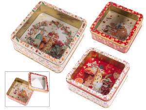 Wholesale metal food boxes Christmas