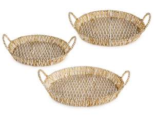 wholesale round baskets rope handles