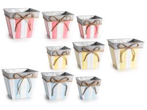 wholesale colored metal vases