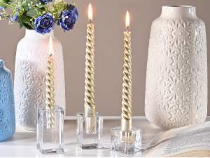 wholesale glass candle holder set