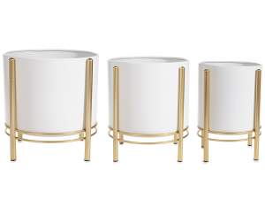 Gold metal vases wholesaler feet