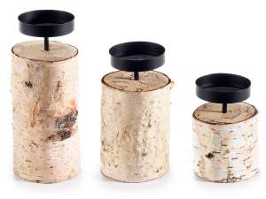 wholesale birch trunk candle holder