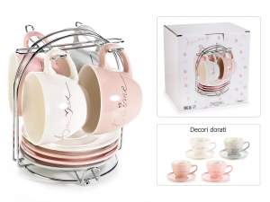 Wholesale porcelain cups with gold decorations