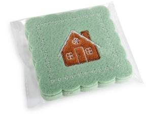 wholesale christmas cloth coaster