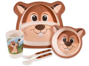 ingrosso set pappa bambini scoiattolo