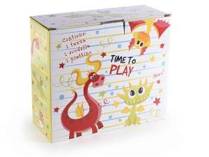 ingrosso set piatto tazza scodella bimbo dinosauri
