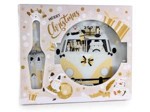 Grossista natale piatti paletta torta design 14zer