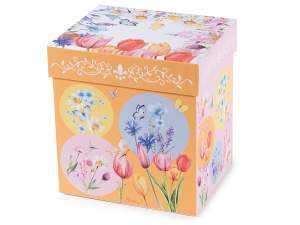 Caja regalo tetera taza al por mayor con flores