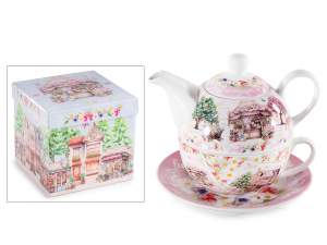 ingrosso set teiera piattino tazza regalo