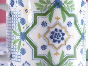 Ingrosso set tazza tisaniera maiolica