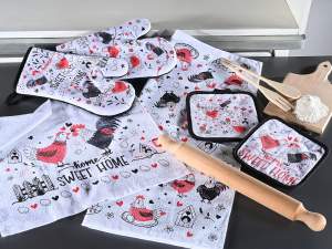 ingrosso kit cucina presine guanti asciugamano