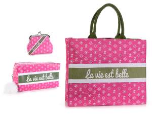 Ingrosso set borsa pochette la vie est belle