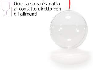 Sfera trasparente riempibile apribile