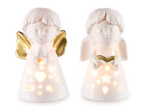 wholesaler decoration angels porcelain led light