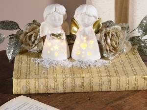 wholesaler decoration angels porcelain led light