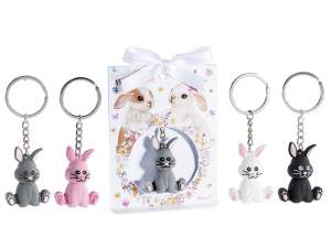 wholesale rabbit keychain with card