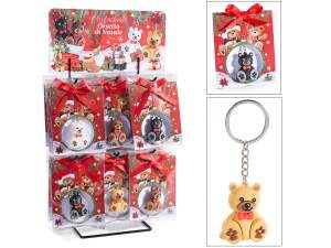 wholesale teddy bear keychain with card