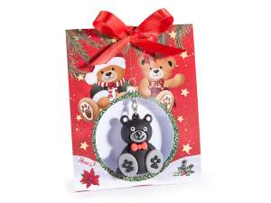 wholesale teddy bear keychain with card