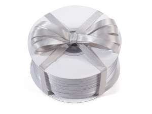 Wholesale gray double satin ribbon