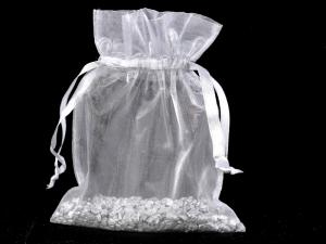 Silver organza bag