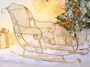 Ingrosso slitta Babbo vetrina natale